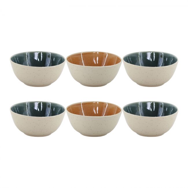 Lot de 6 bols médiums, CORALIA Lot de 6 bols médiums, CORALIA