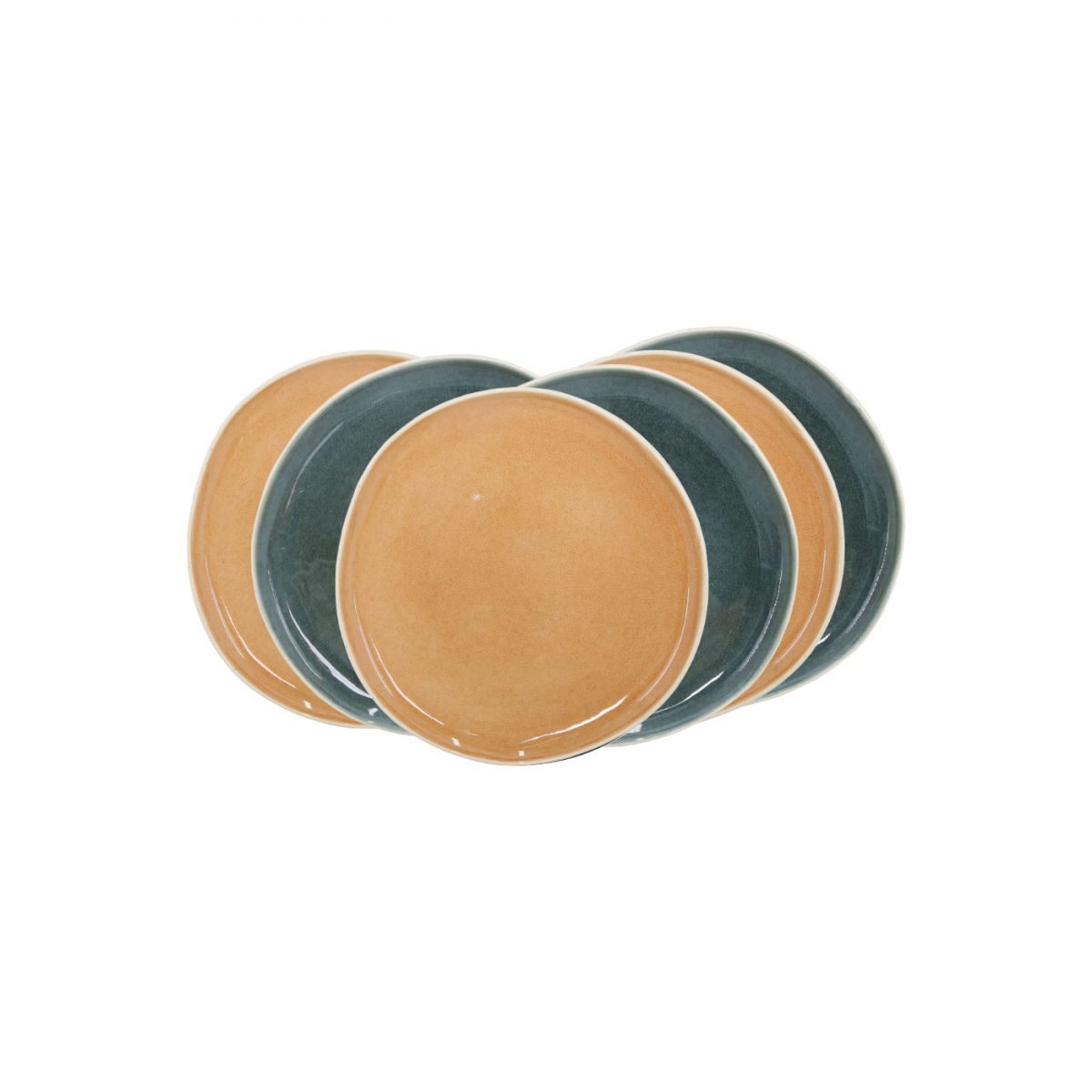 Lot de 6 petites assiettes à dessert, CORALIA