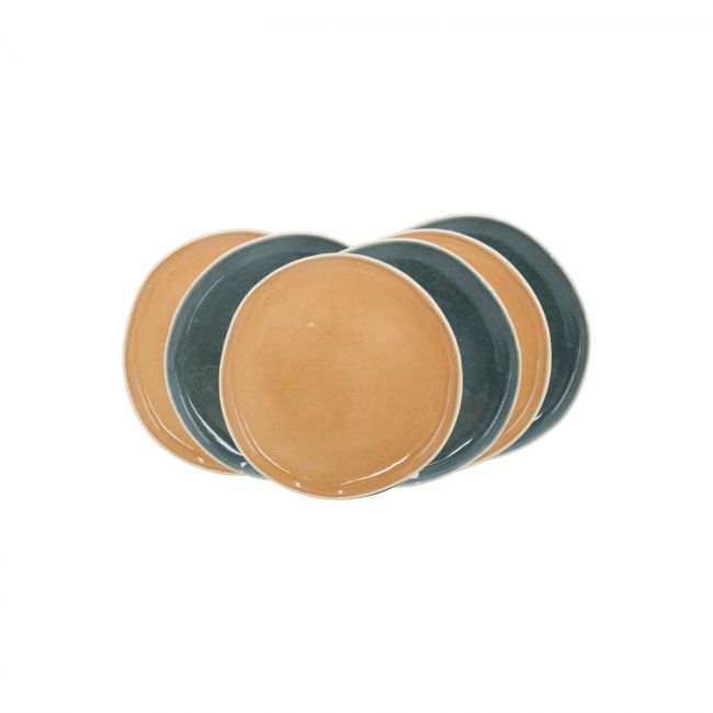 Lot de 6 petites assiettes à dessert, CORALIA Lot de 6 petites assiettes à dessert, CORALIA