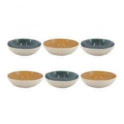 Lot de 6 assiettes creuses, CORALIA Lot de 6 assiettes creuses, CORALIA