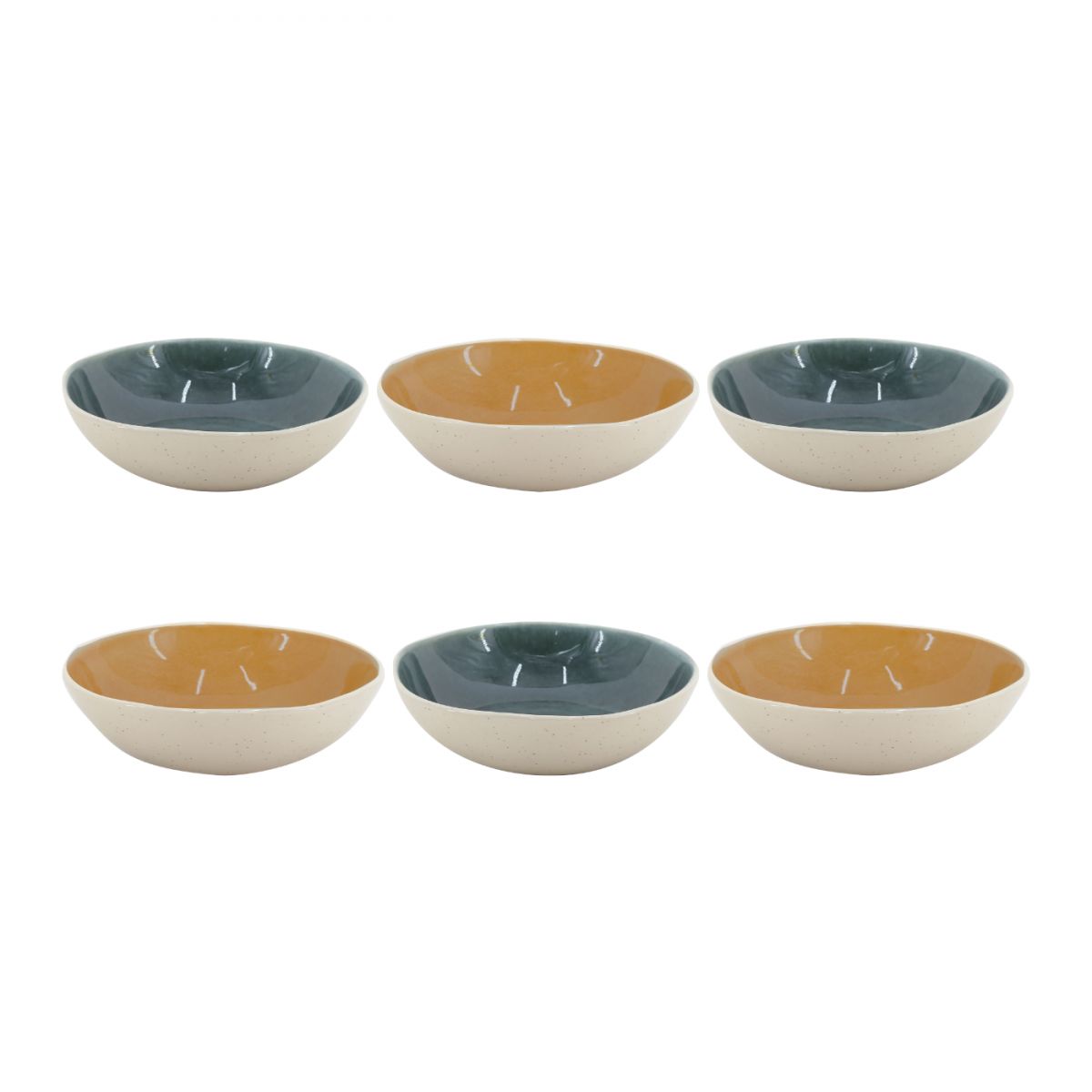 Lot de 6 assiettes creuses, CORALIA