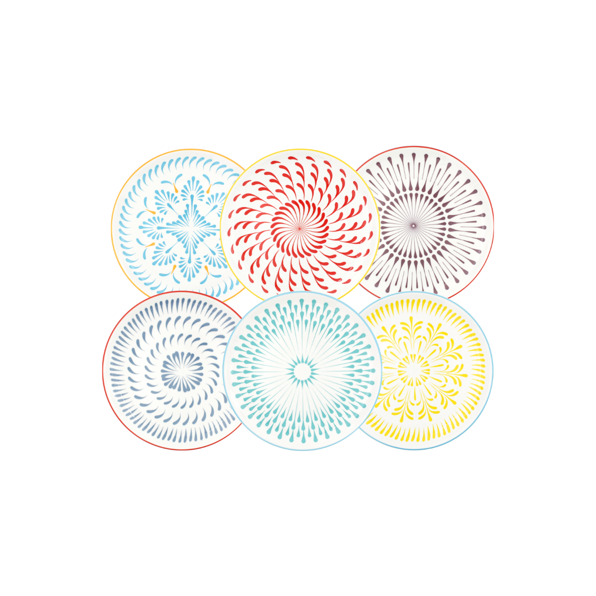 Lot de 6 assiettes à dessert, KYOTO