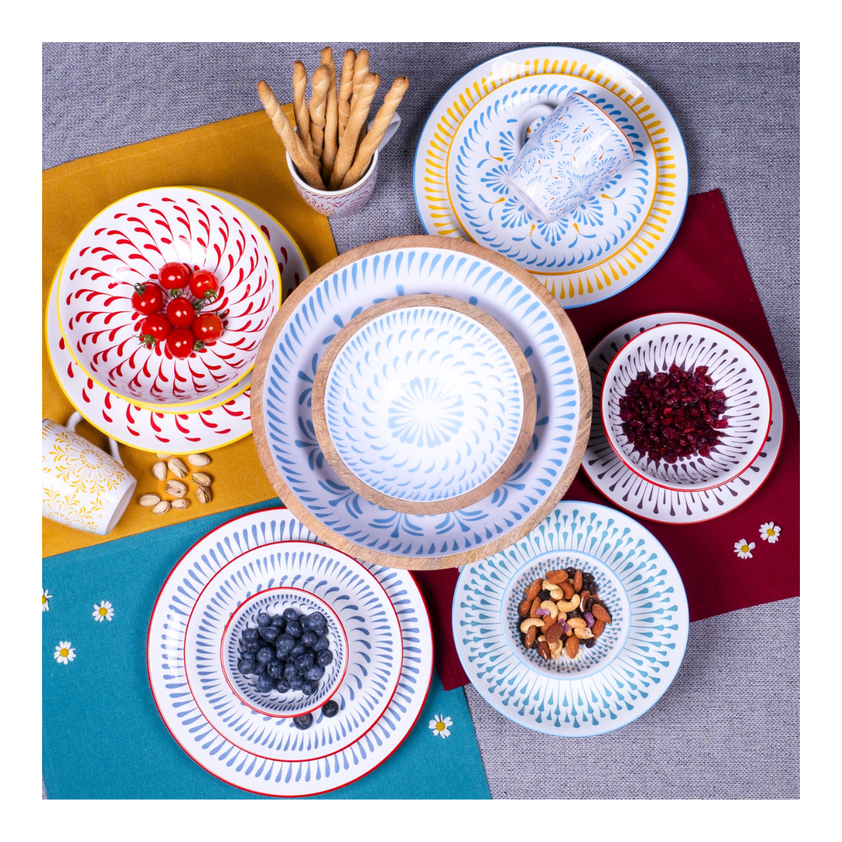 Lot de 6 assiettes à dessert, KYOTO