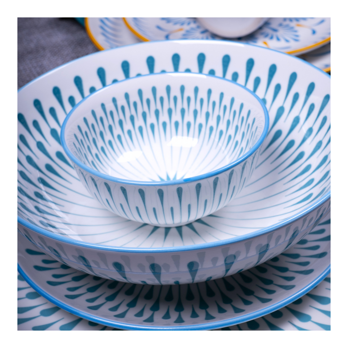 Lot de 6 assiettes creuses, KYOTO