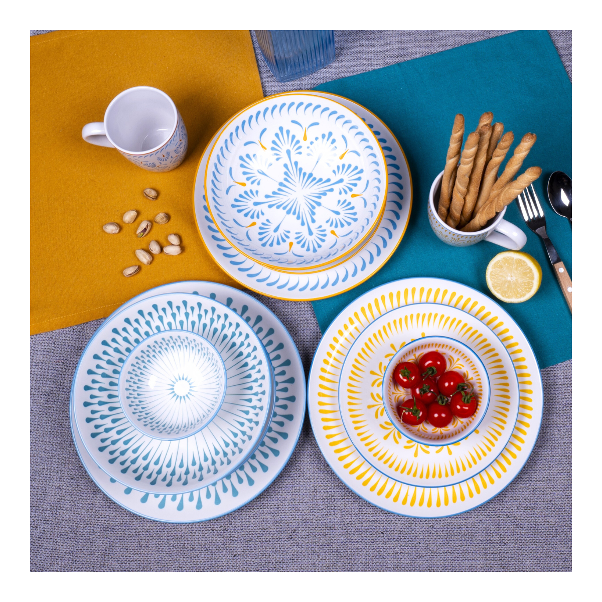 Lot de 6 assiettes creuses, KYOTO