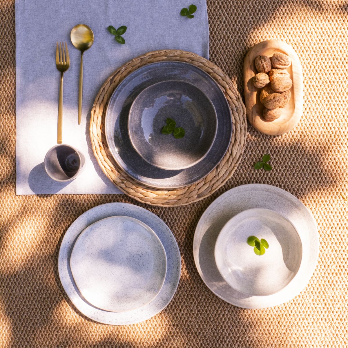 Lot de 6 grandes assiettes, ZAO