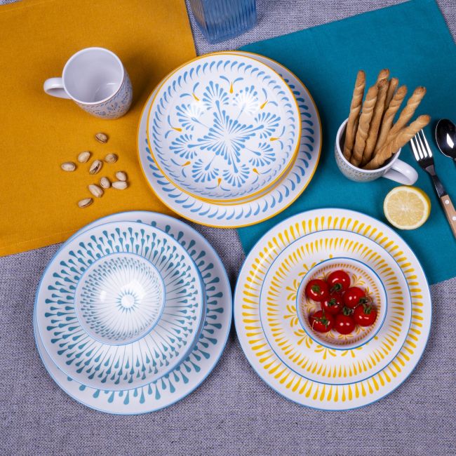 Lot de 6 grandes assiettes, KYOTO Lot de 6 grandes assiettes, KYOTO