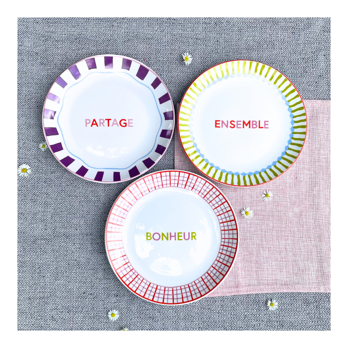 Lot de 6 assiettes à dessert, RELAX SUNSET