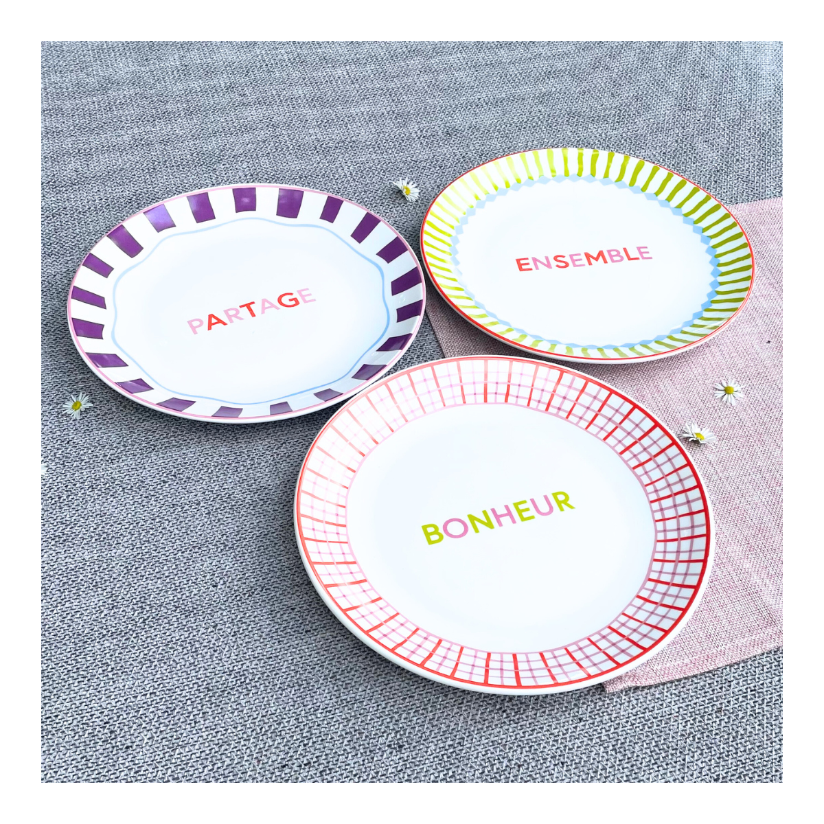 Lot de 6 assiettes à dessert, RELAX SUNSET
