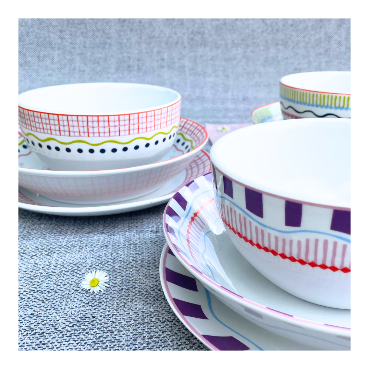 Lot de 6 assiettes creuses, RELAX SUNSET