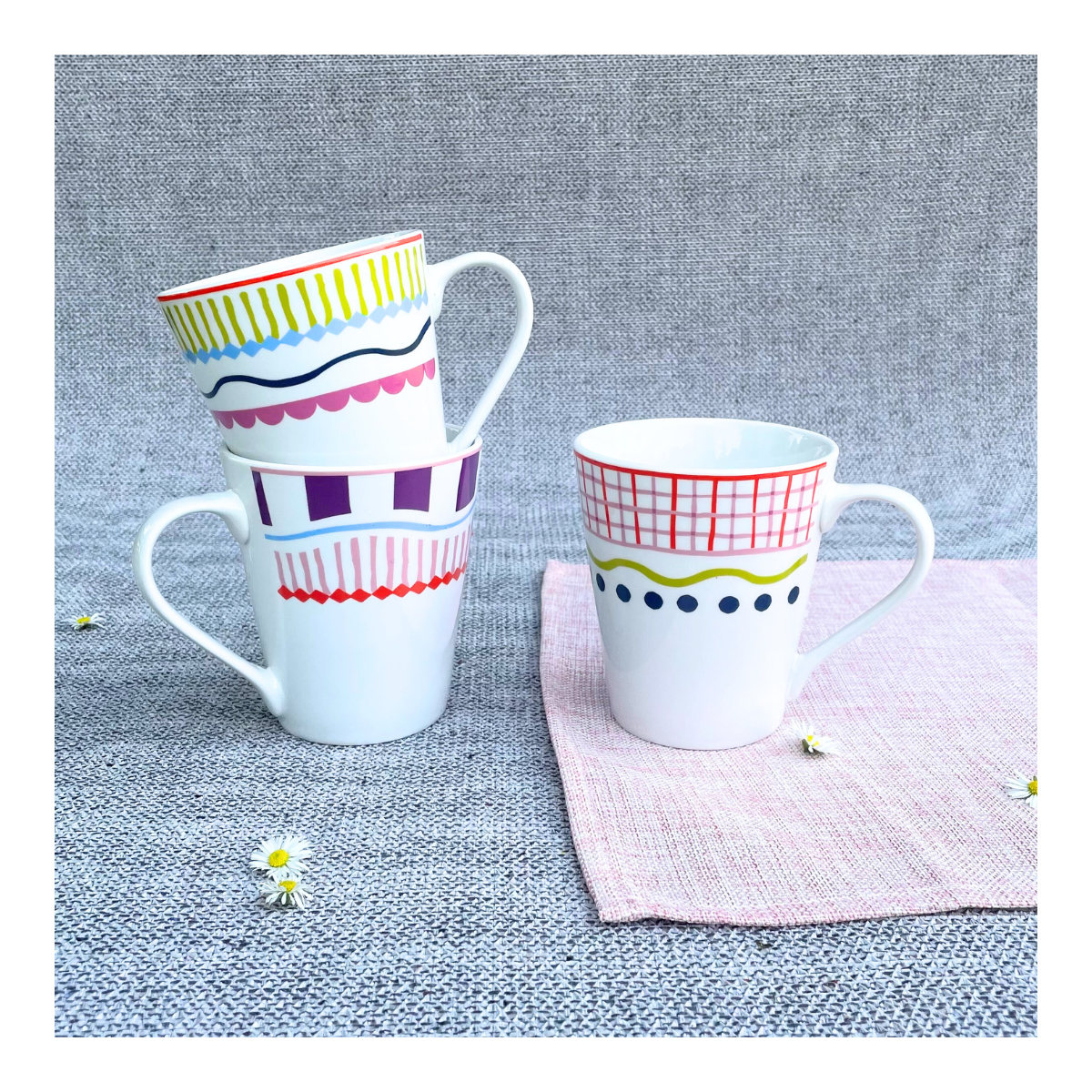 Lot de 6 mugs, RELAX SUNSET