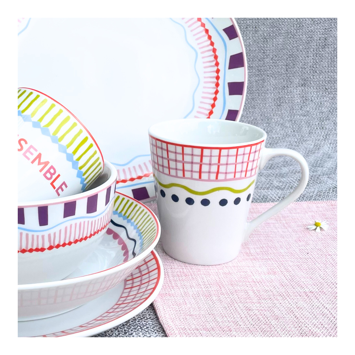 Lot de 6 mugs, RELAX SUNSET