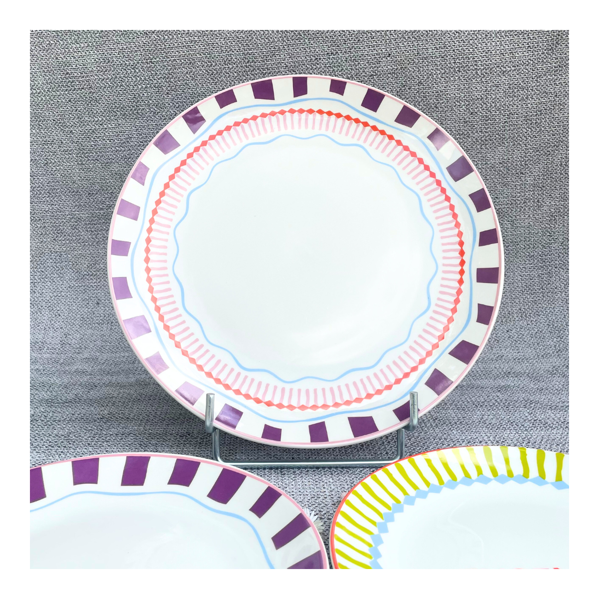 Lot de 6 grandes assiettes, RELAX SUNSET