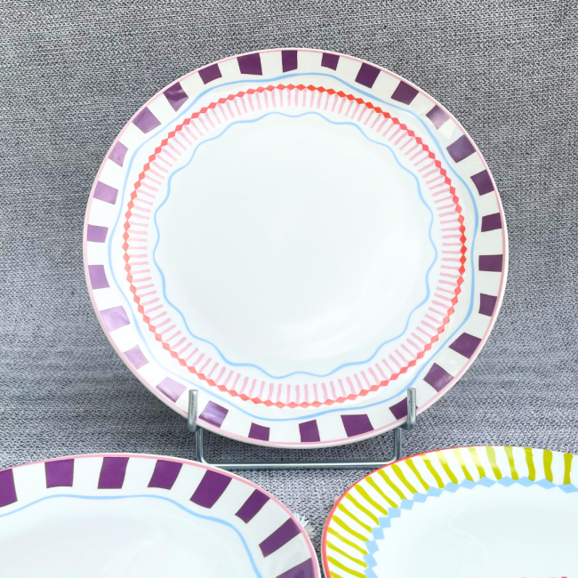 Lot de 6 grandes assiettes, RELAX SUNSET Lot de 6 grandes assiettes, RELAX SUNSET