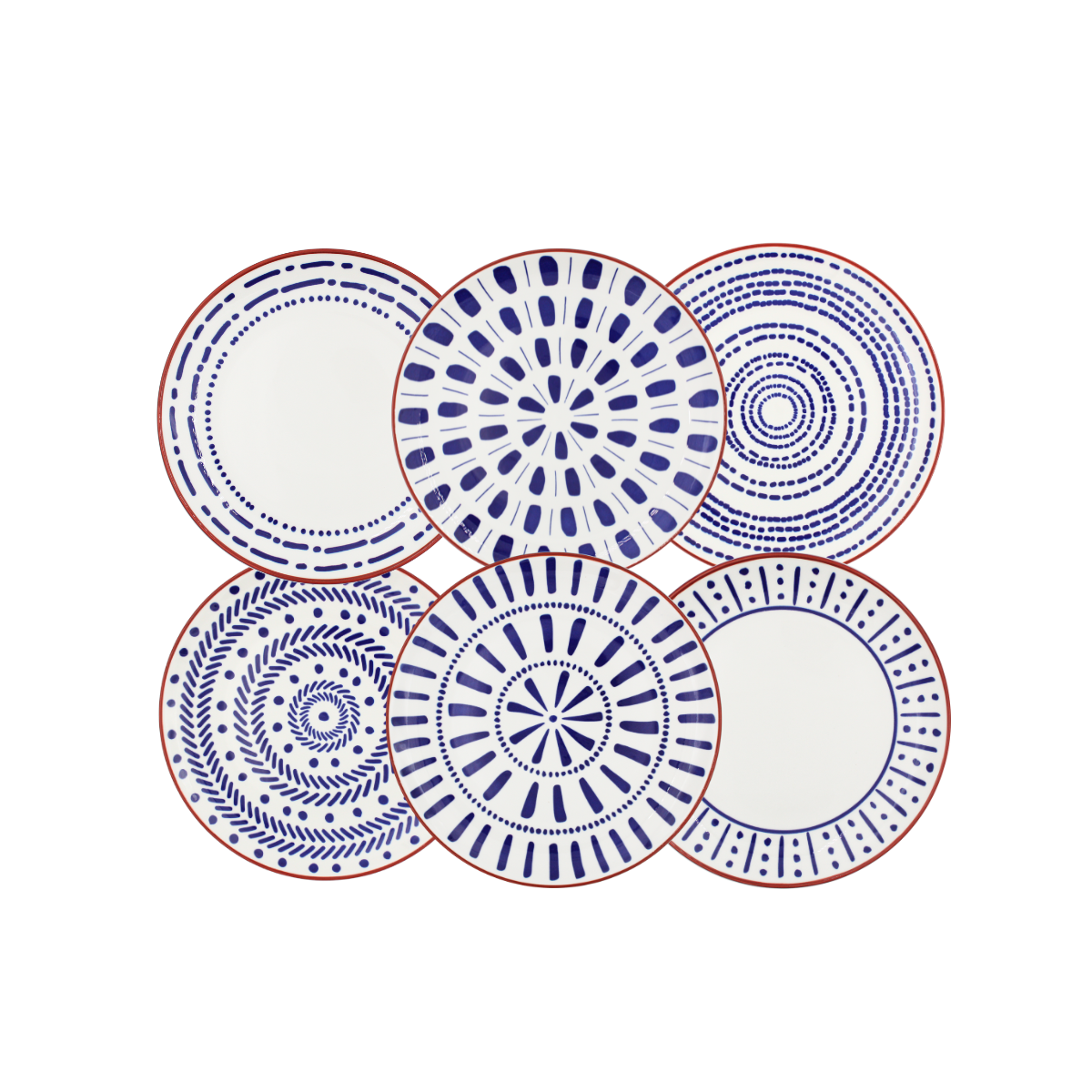 Lot de 6 assiettes à dessert, SANTORIN