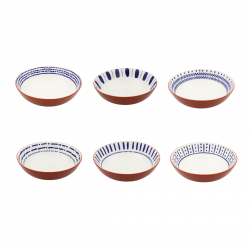 Lot de 6 assiettes creuses, SANTORIN Lot de 6 assiettes creuses, SANTORIN