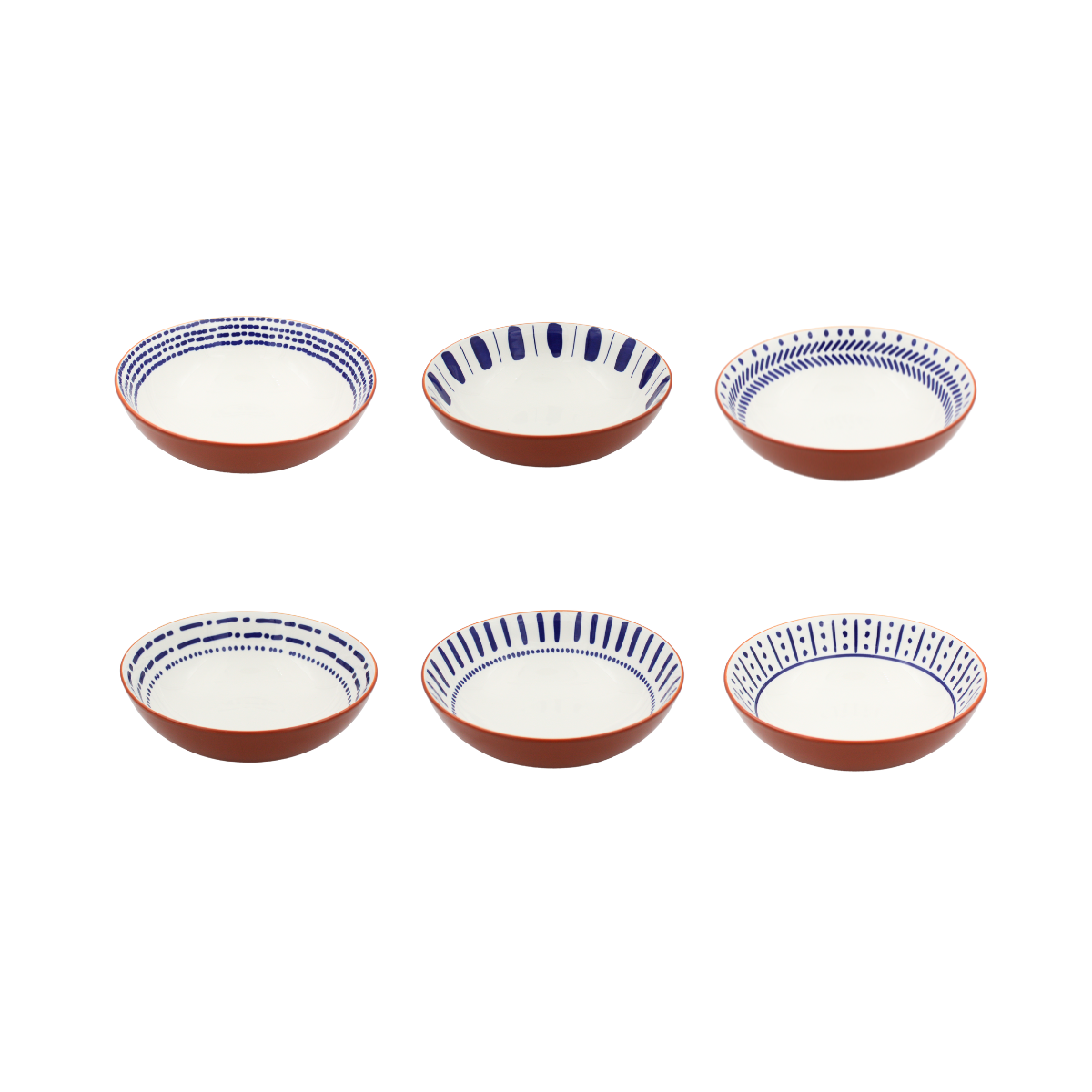 Lot de 6 assiettes creuses, SANTORIN