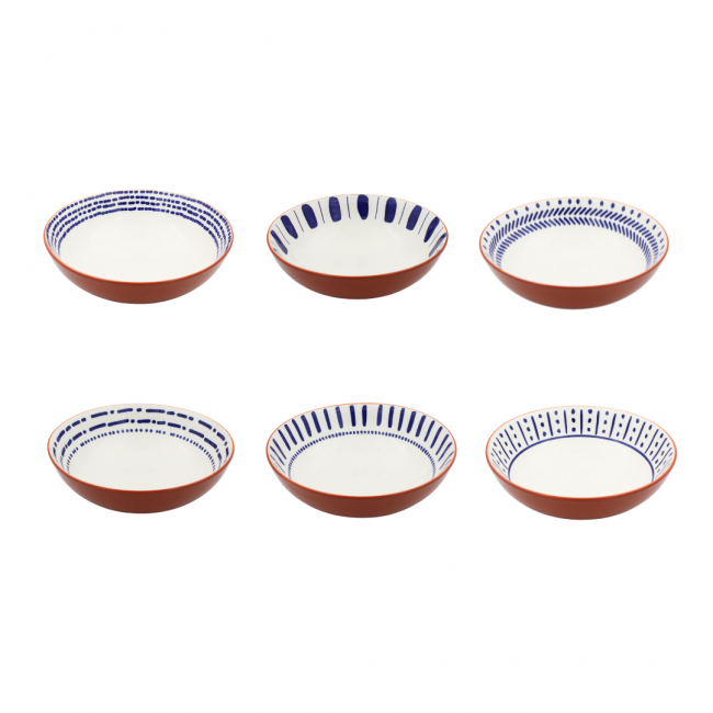 Lot de 6 assiettes creuses, SANTORIN Lot de 6 assiettes creuses, SANTORIN