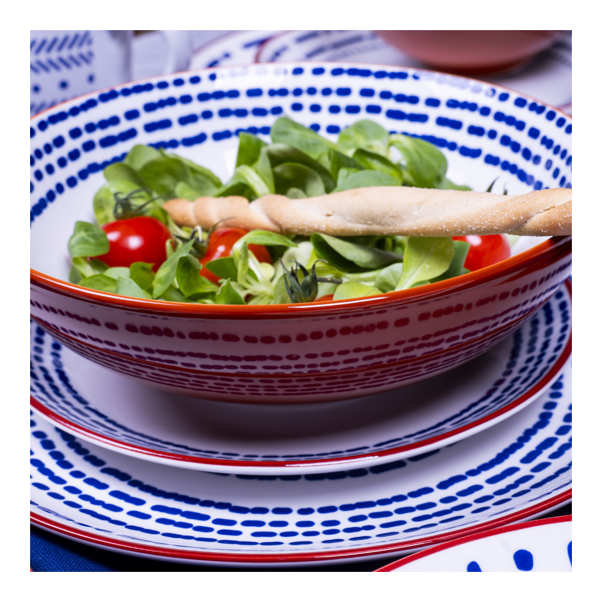 Lot de 6 assiettes creuses, SANTORIN