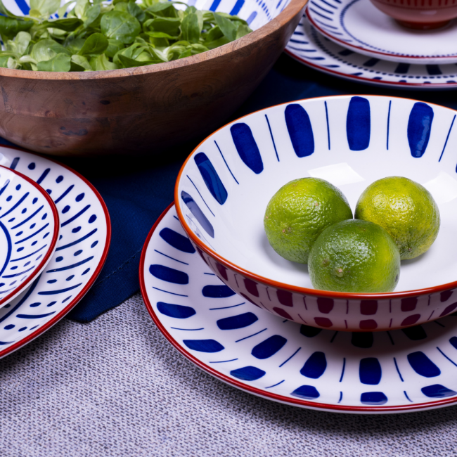 Lot de 6 assiettes creuses, SANTORIN Lot de 6 assiettes creuses, SANTORIN