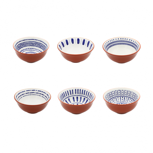 Lot de 6 petits bols, SANTORIN Lot de 6 petits bols, SANTORIN