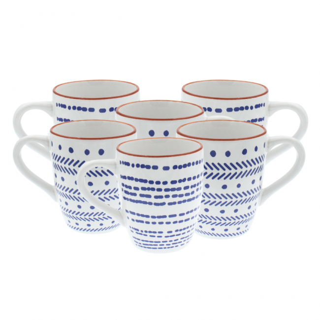 Lot de 6 mugs, SANTORIN Lot de 6 mugs, SANTORIN