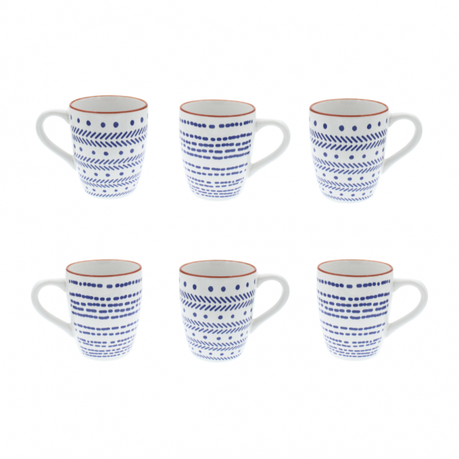 Lot de 6 mugs, SANTORIN Lot de 6 mugs, SANTORIN