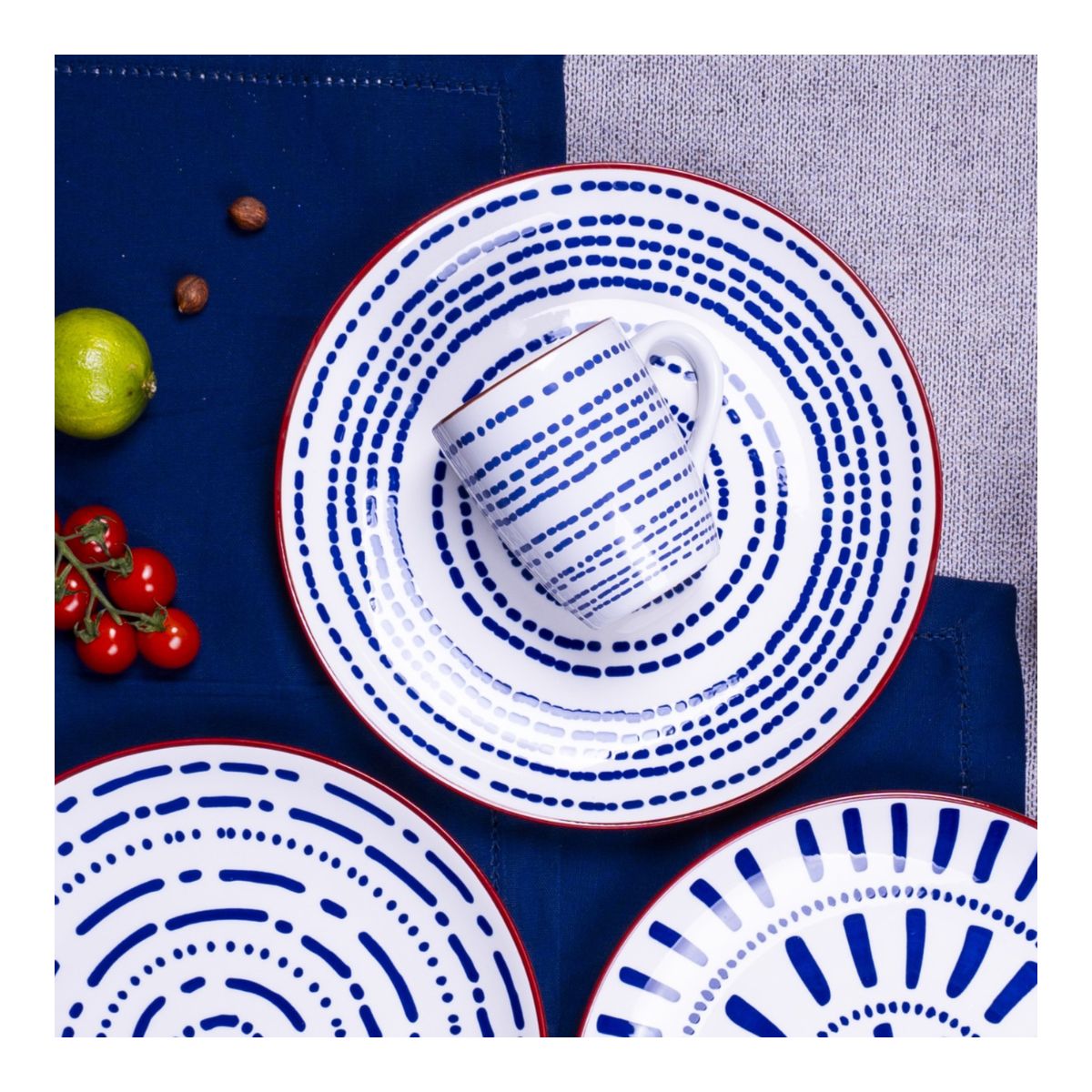 Lot de 6 mugs, SANTORIN