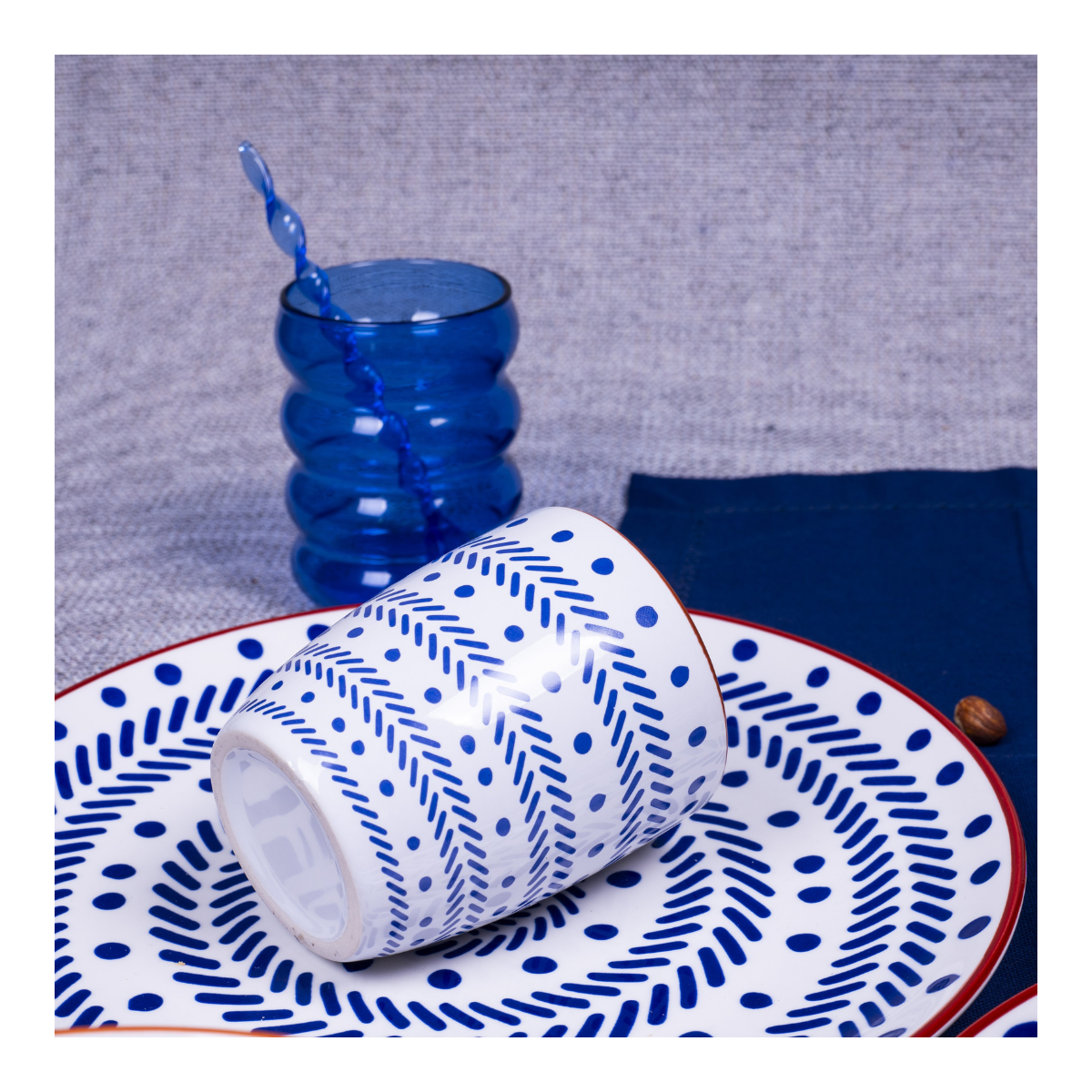 Lot de 6 mugs, SANTORIN