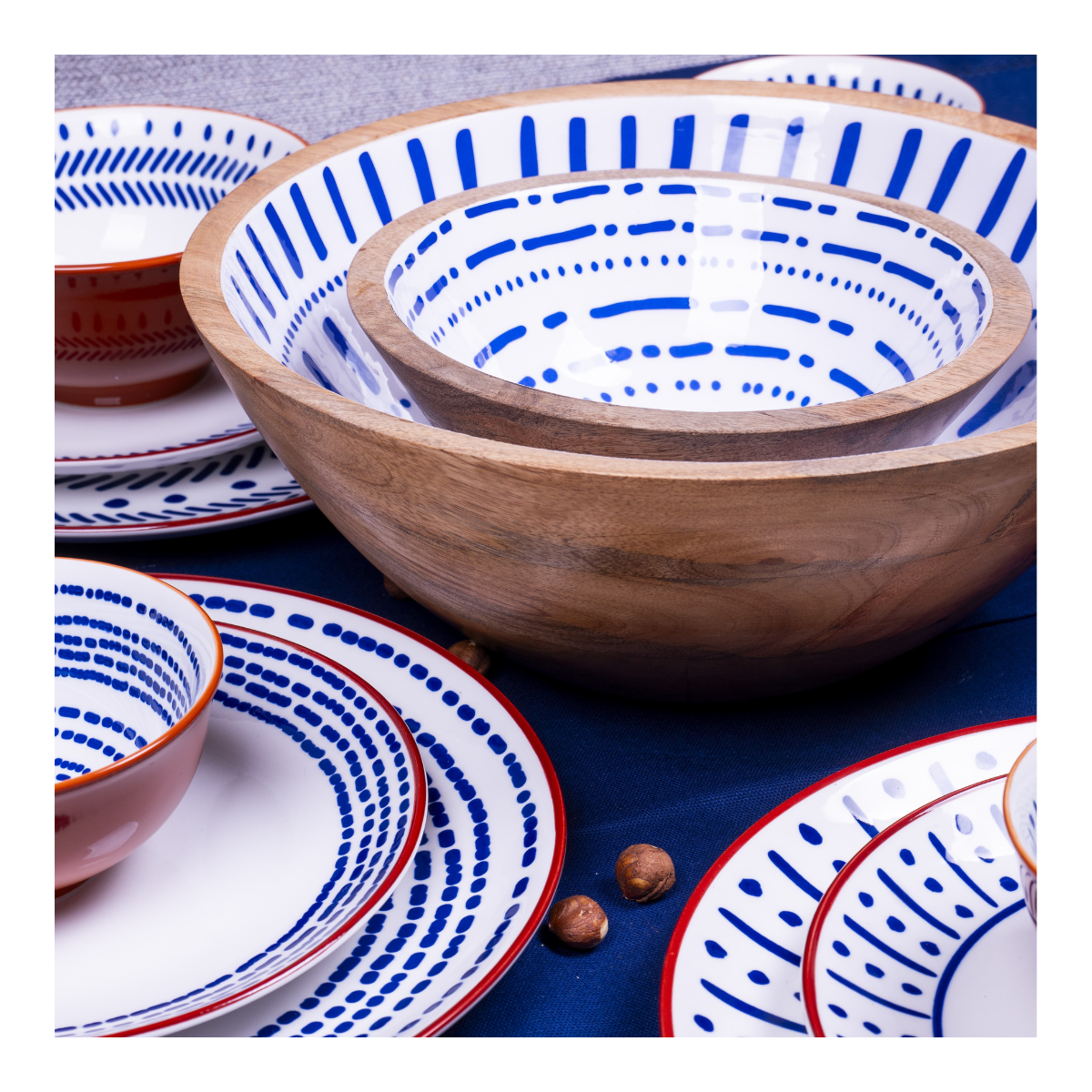 Set de 2 saladiers + couverts, SANTORIN