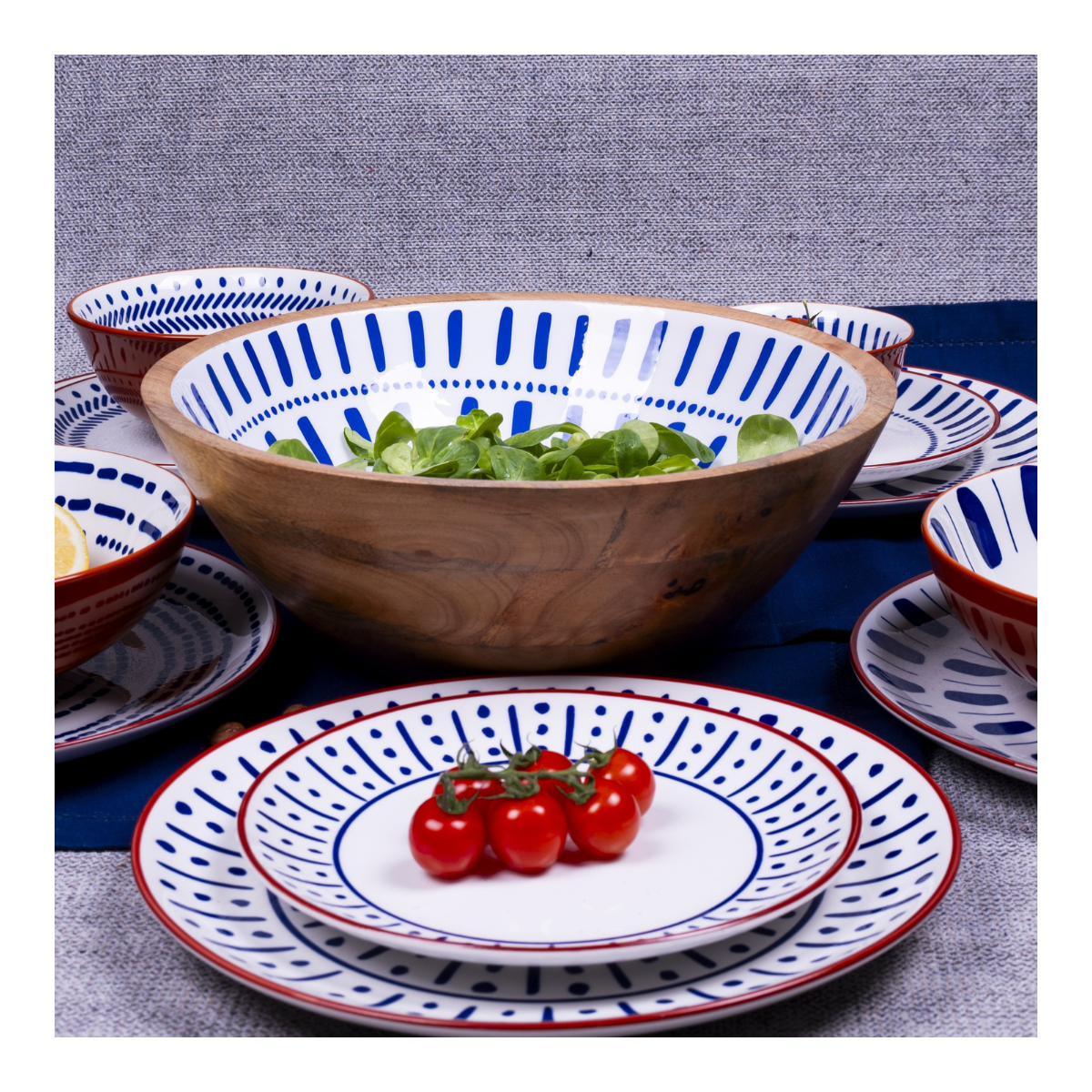 Set de 2 saladiers + couverts, SANTORIN