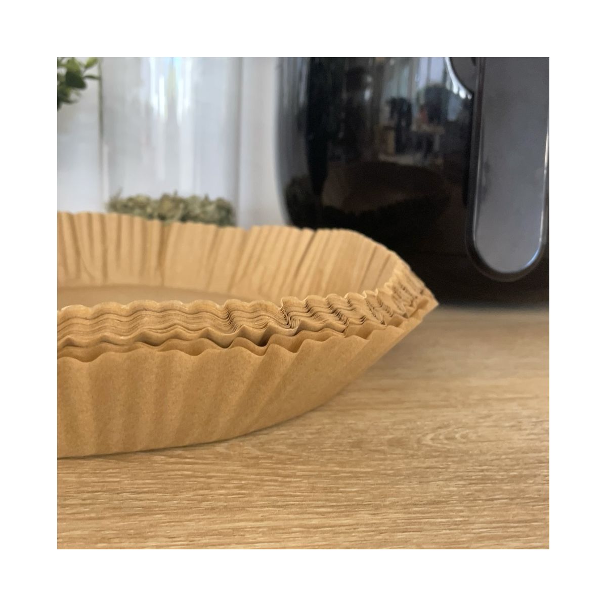 Set de 50 moules en papier de cuisson sulfurisé rond, AIRFRYER