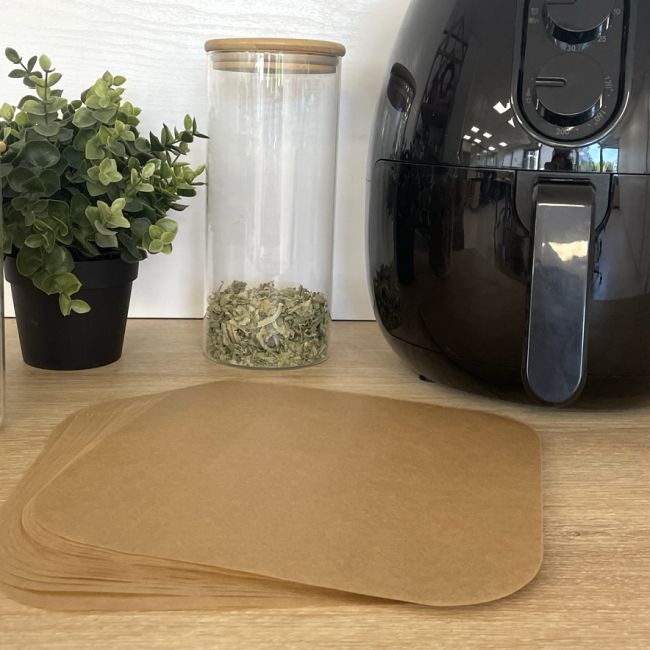 Set de 50 moules en papier de cuisson sulfurisé carré, AIRFRYER Set de 50 moules en papier de cuisson sulfurisé carré, AIRFRYER
