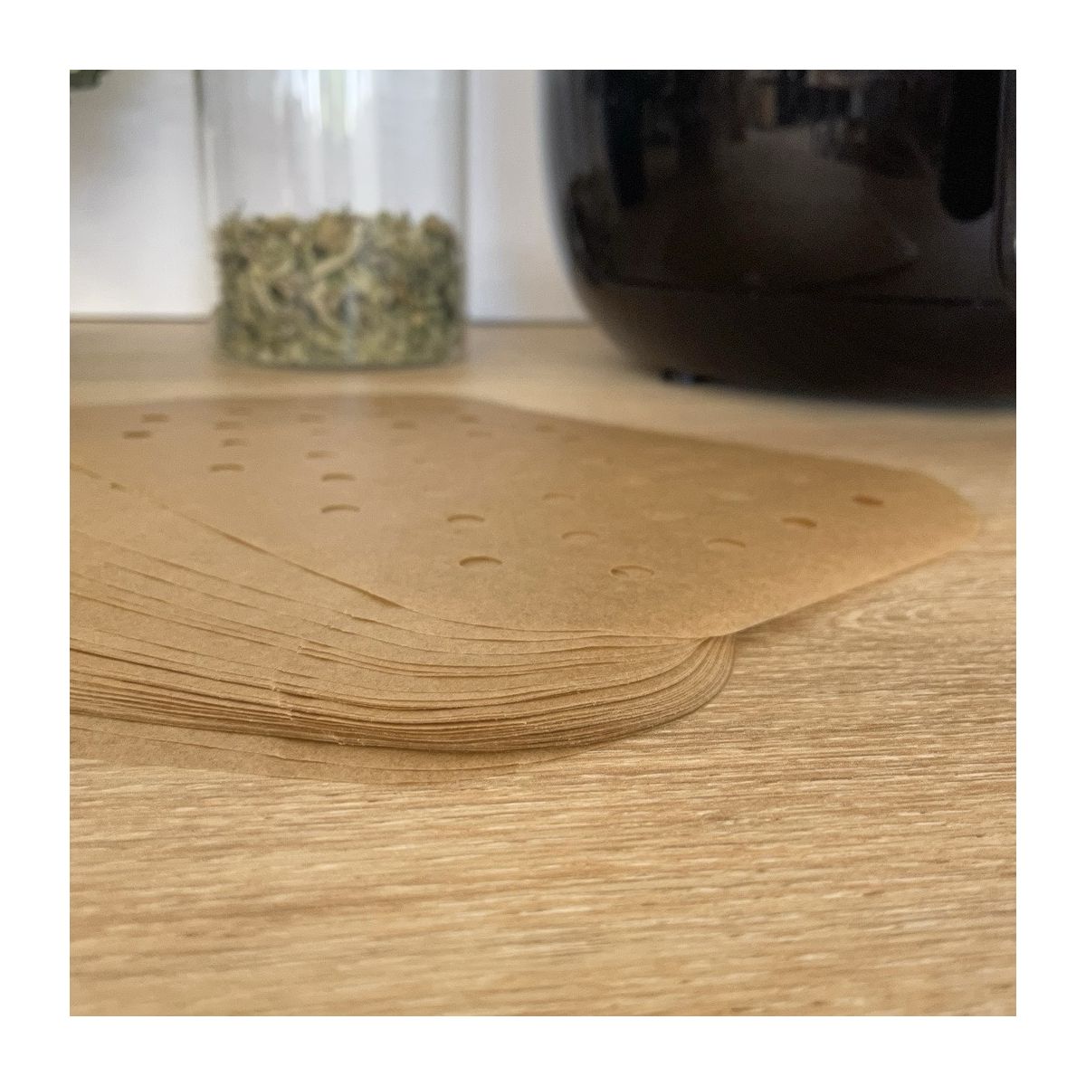 Set de 50 moules en papier de cuisson sulfurisé rectangle, AIRFRYER