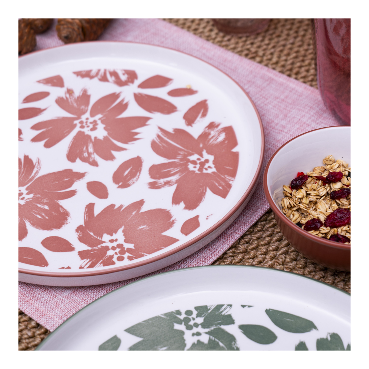 Lot de 6 grandes assiettes, HANAE