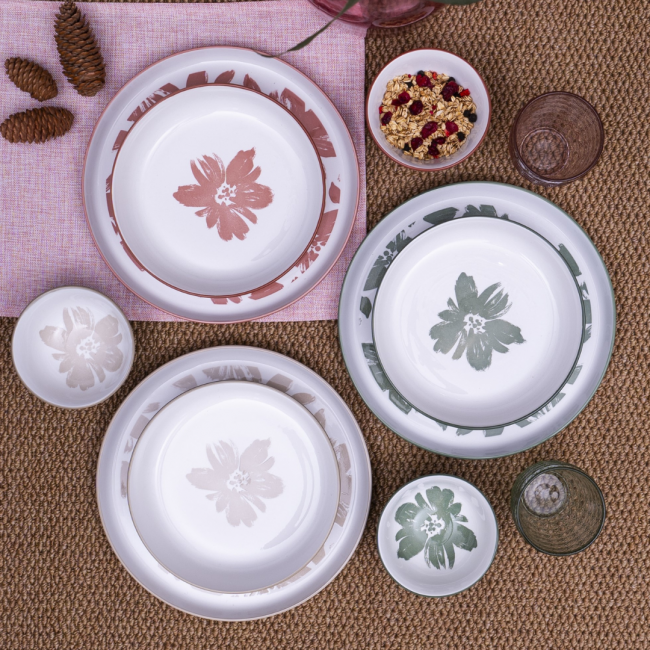 Lot de 6 assiettes creuses, HANAE