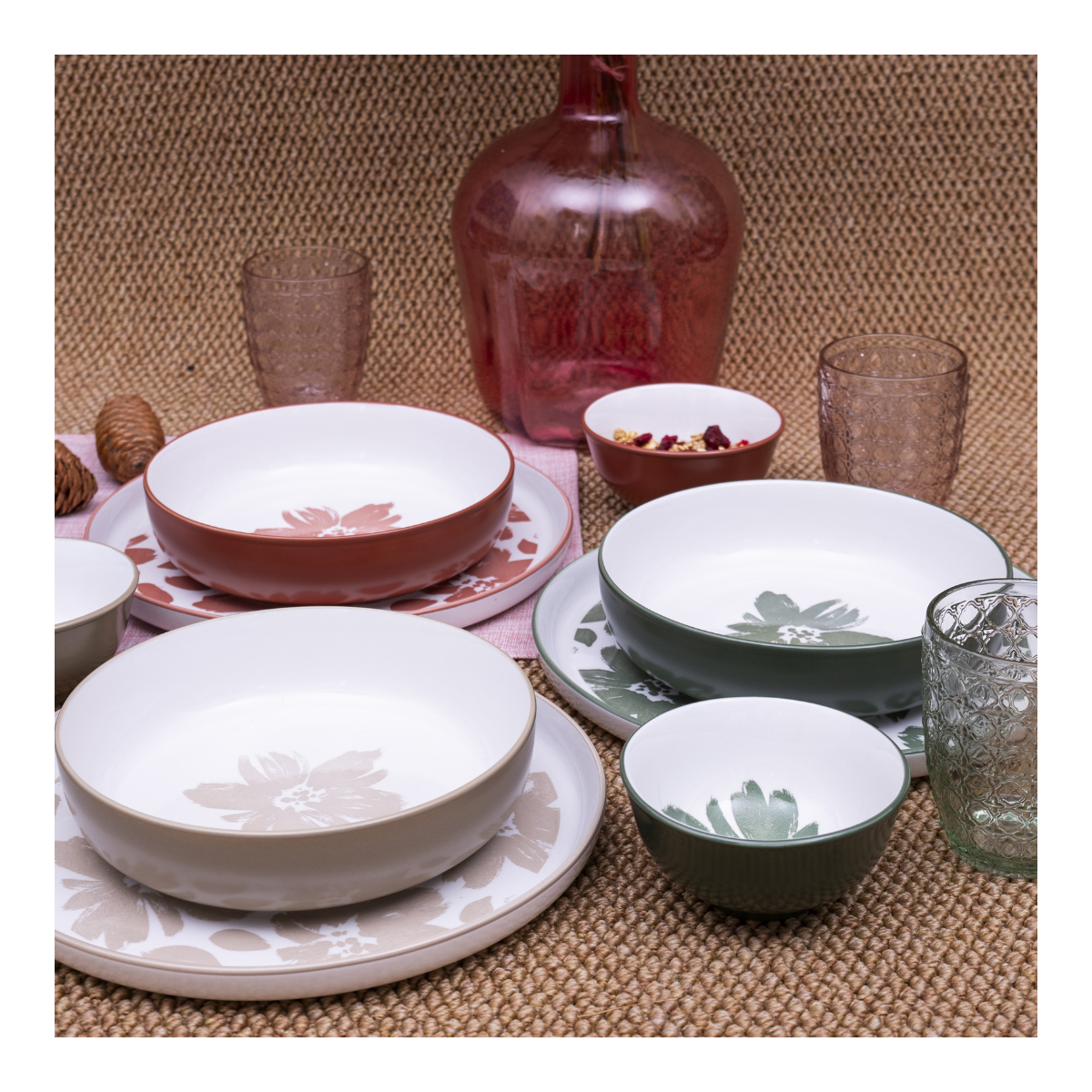 Lot de 6 assiettes creuses, HANAE