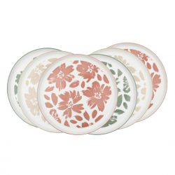 Lot de 6 grandes assiettes, HANAE Lot de 6 grandes assiettes, HANAE