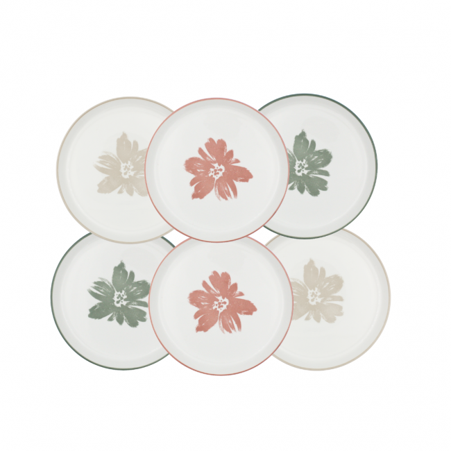 Lot de 6 assiettes à dessert, HANAE Lot de 6 assiettes à dessert, HANAE
