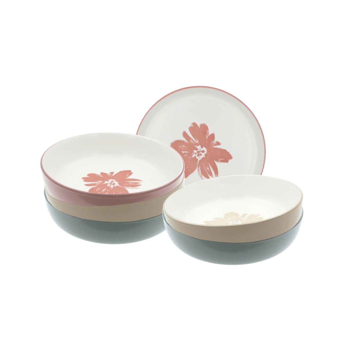 Lot de 6 assiettes creuses, HANAE