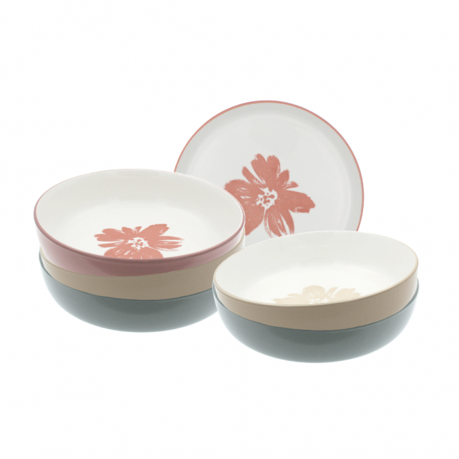 Lot de 6 assiettes creuses, HANAE