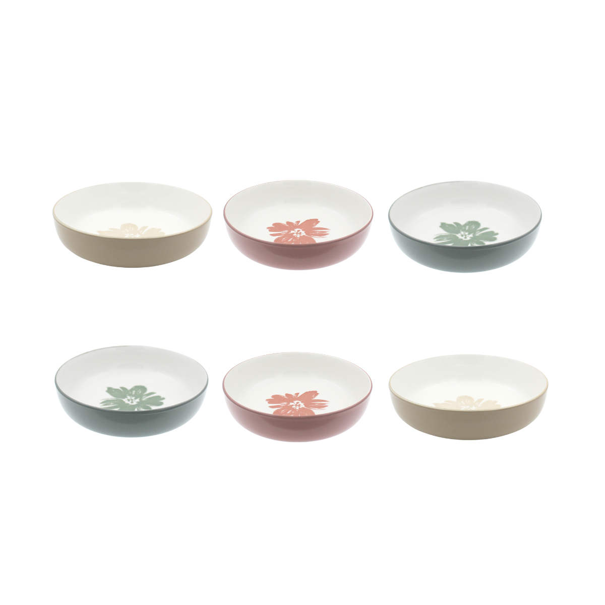 Lot de 6 assiettes creuses, HANAE