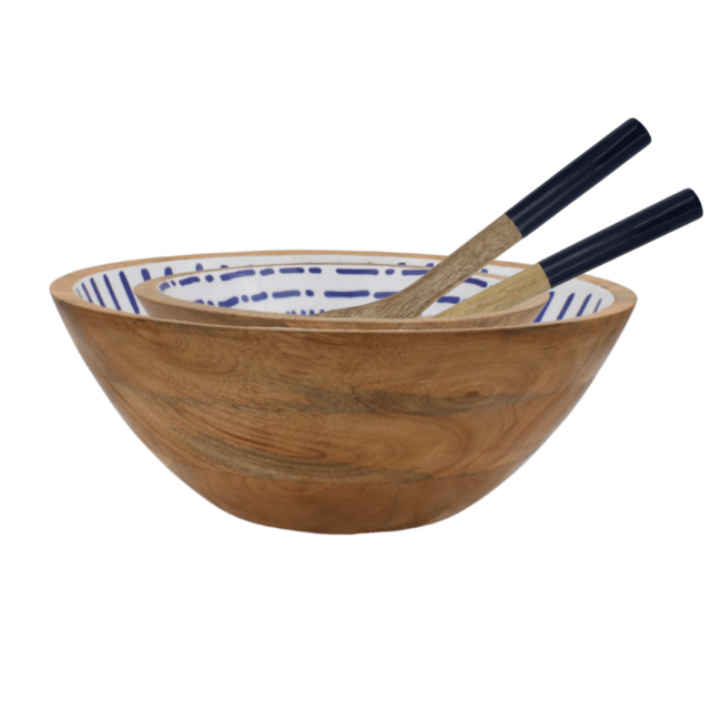 Set de 2 saladiers + couverts, SANTORIN Set de 2 saladiers + couverts, SANTORIN