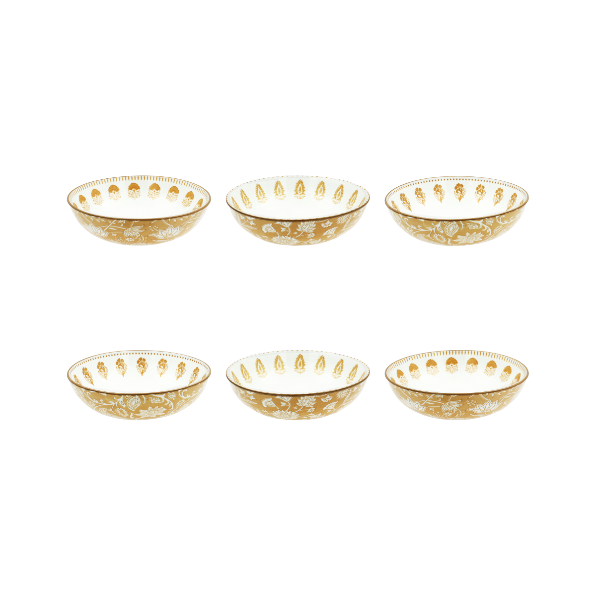 Lot de 6 assiettes creuses, AMBRE