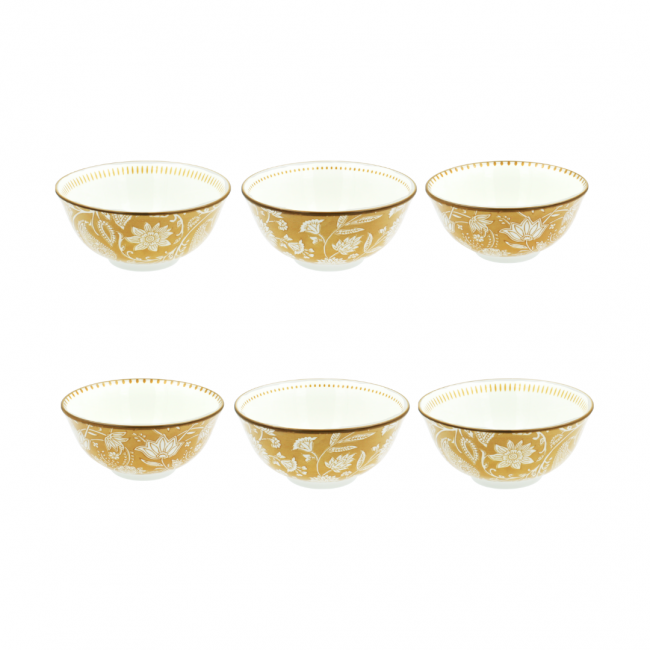 Lot de 6 bols médiums, AMBRE