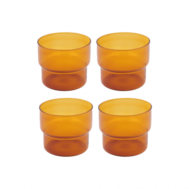 Lot de 4 verres, AMBRE Lot de 4 verres, AMBRE