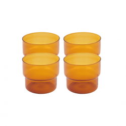 Lot de 4 verres, AMBRE Lot de 4 verres, AMBRE