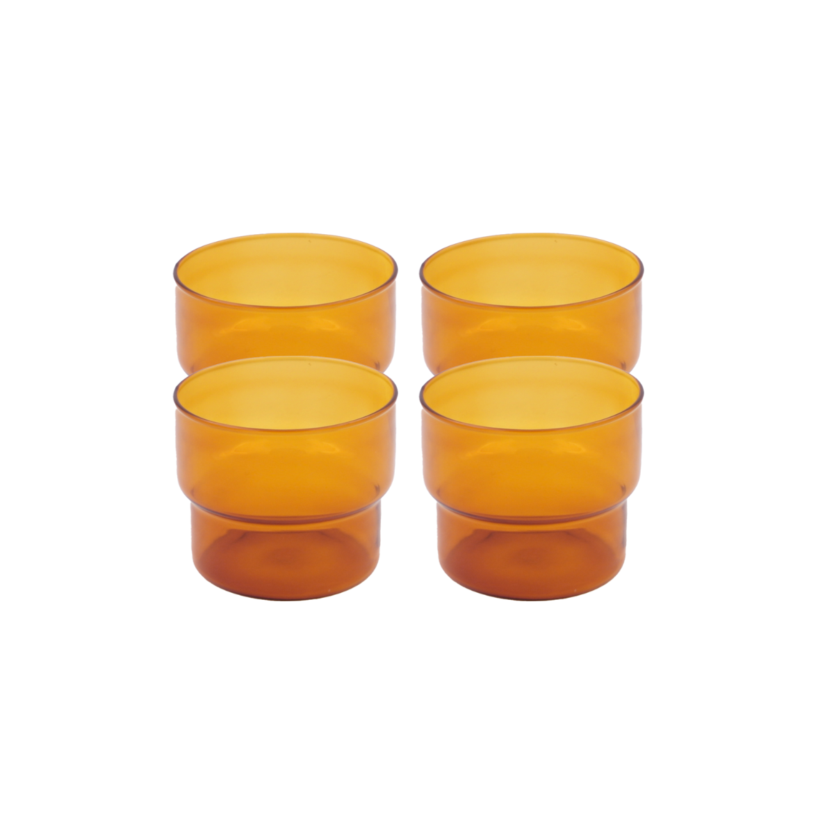 Lot de 4 verres, AMBRE