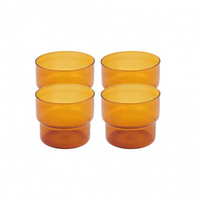 Lot de 4 verres, AMBRE Lot de 4 verres, AMBRE