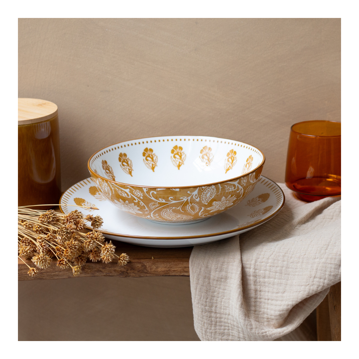 Lot de 6 assiettes creuses, AMBRE